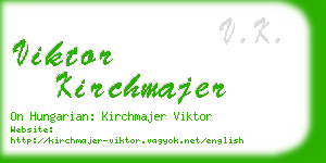 viktor kirchmajer business card